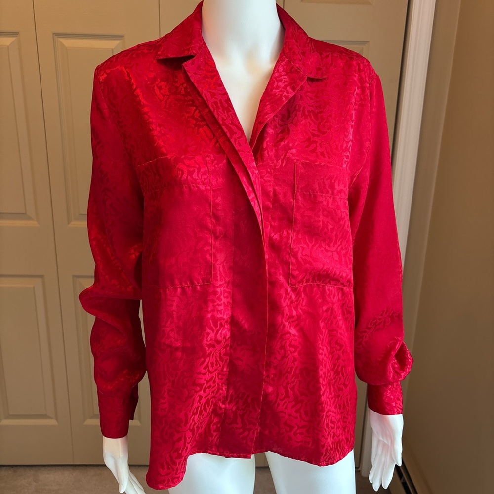 Red BETHANY patterned blouse